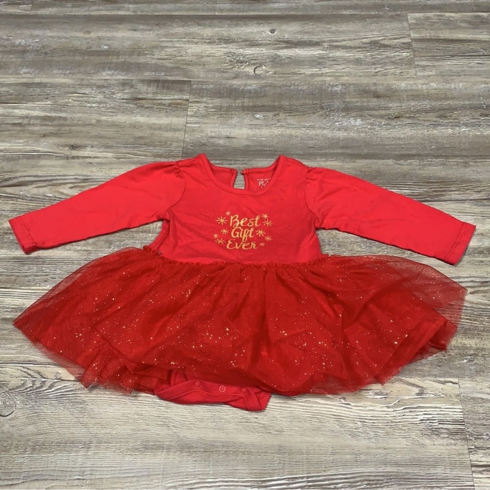 The Children's Place Red Glitter Tutu Dress